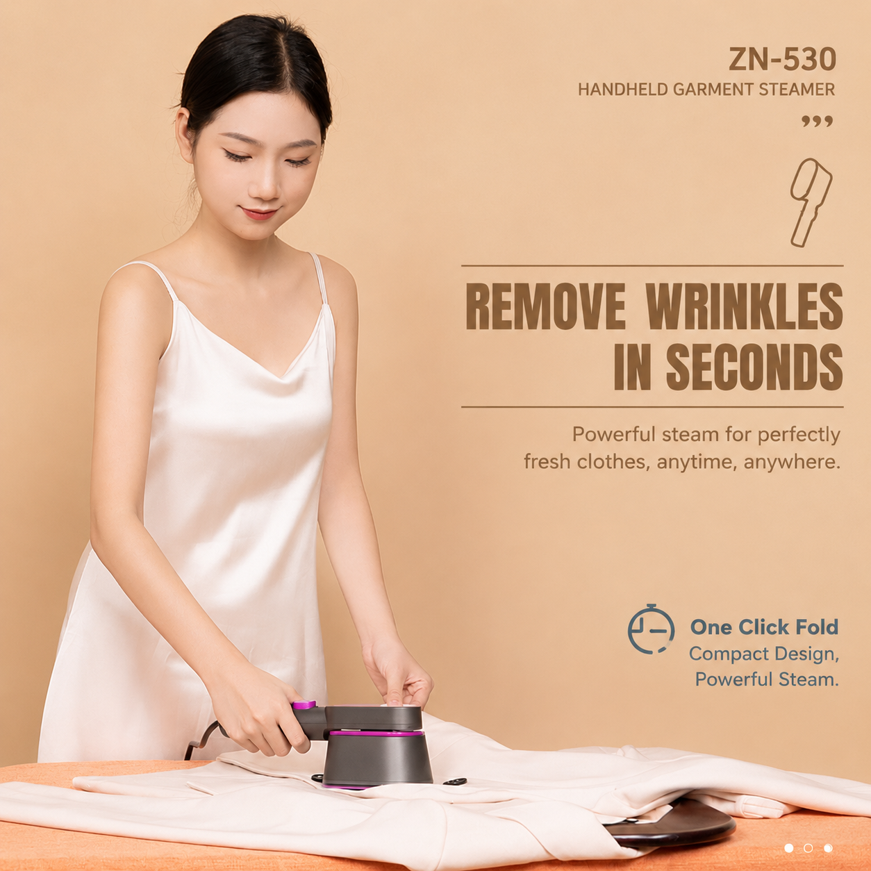 EasiGrab SteamPro | Handheld Garment Steamer for Clothes & Travel