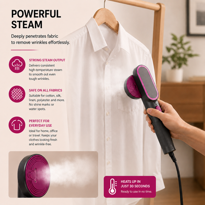EasiGrab SteamPro | Handheld Garment Steamer for Clothes & Travel