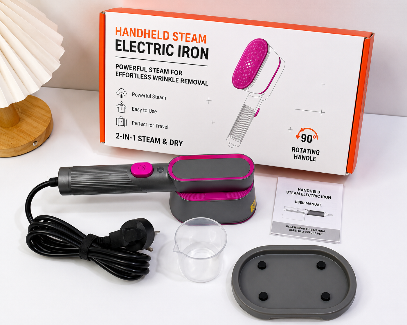 EasiGrab SteamPro | Handheld Garment Steamer for Clothes & Travel