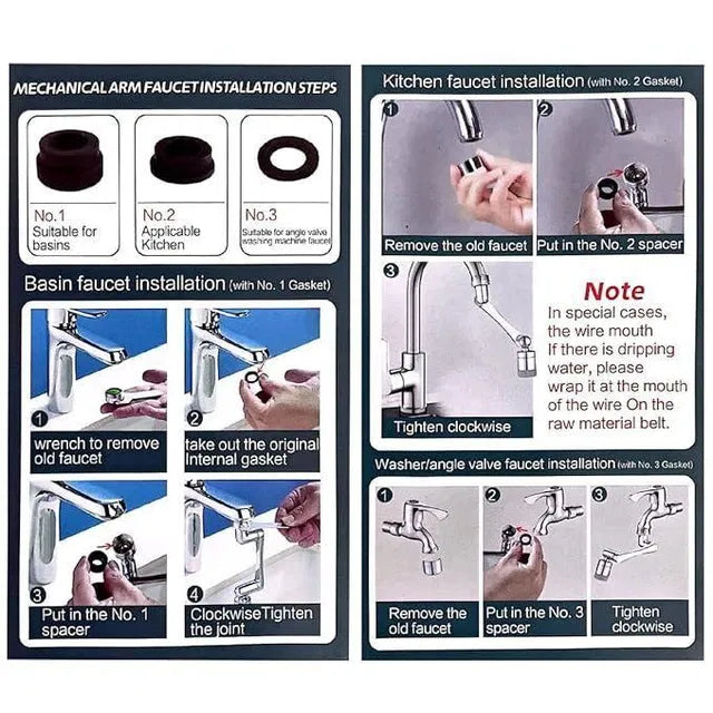 AquaFlex 1080° 3-Mode Rotating Faucet Extender